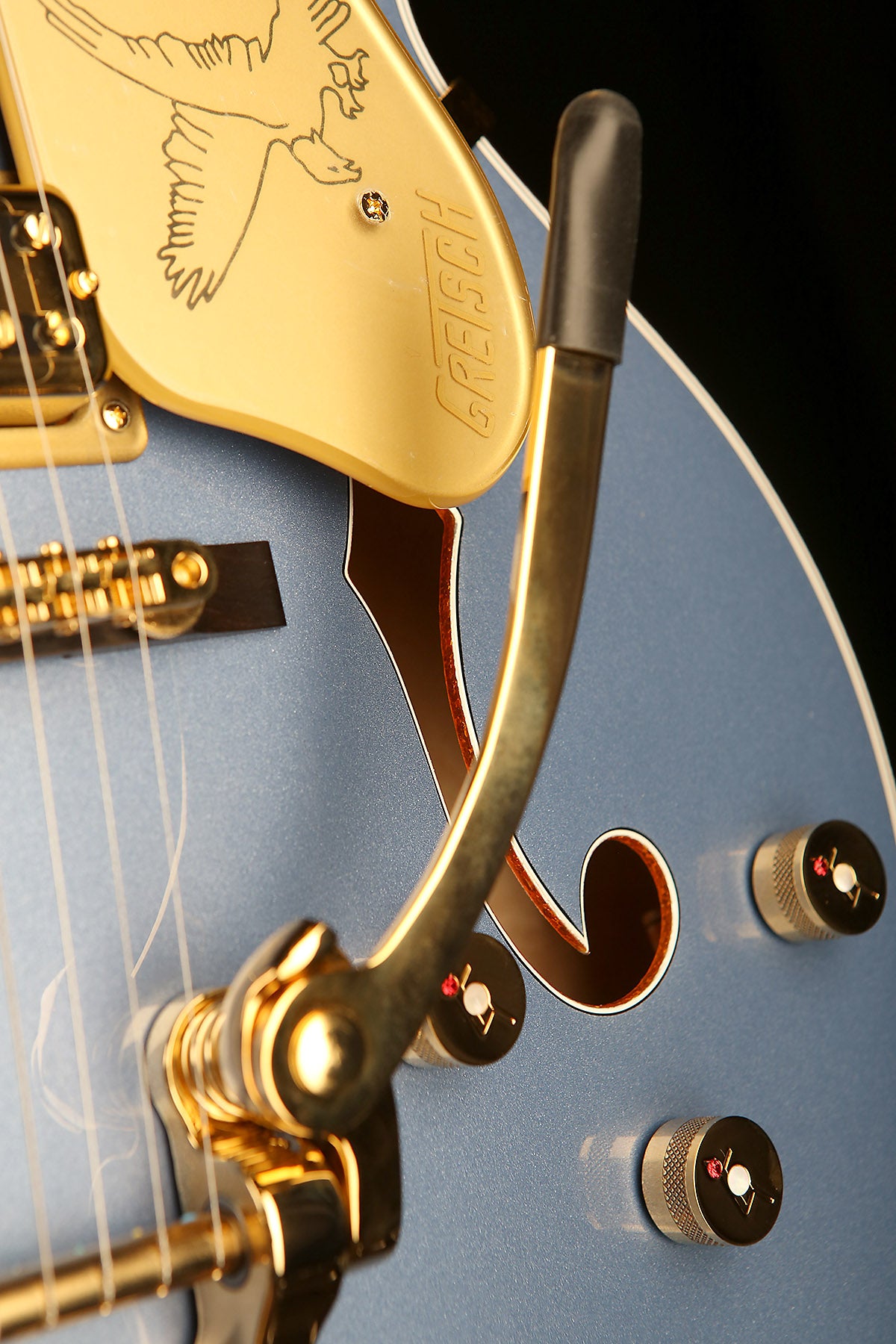 Gretsch Falcon Hollow Body with String-Thru Bigsby &#39;Cerulean Smoke&#39; Electric Guitar - Acoustic Centre Music Store, Melbourne Australia