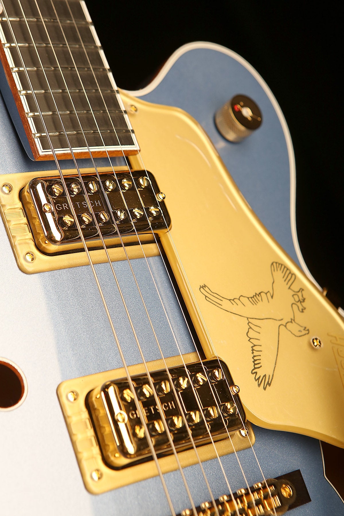 Gretsch Falcon Hollow Body with String-Thru Bigsby &#39;Cerulean Smoke&#39; Electric Guitar - Acoustic Centre Music Store, Melbourne Australia