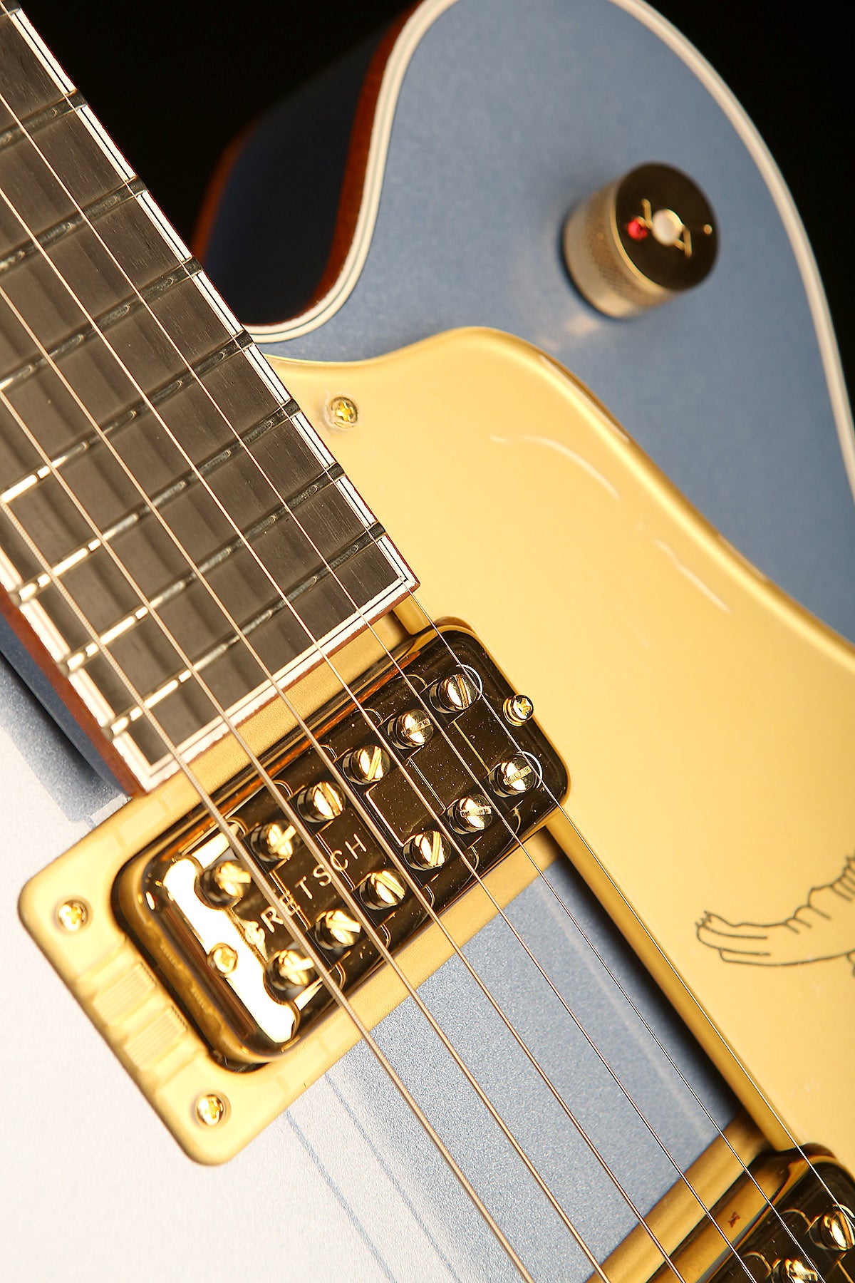 Gretsch Falcon Hollow Body with String-Thru Bigsby &#39;Cerulean Smoke&#39; Electric Guitar - Acoustic Centre Music Store, Melbourne Australia