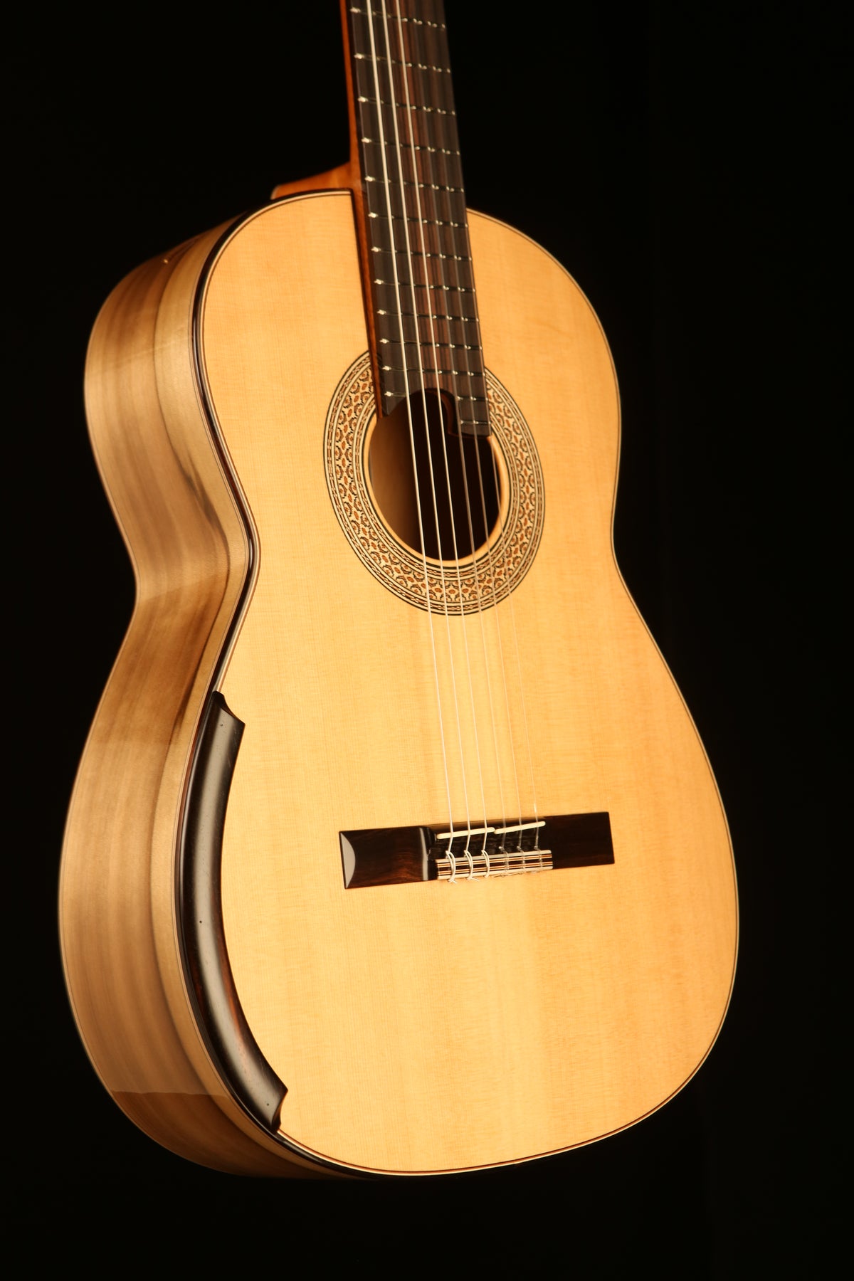 Allan Bull CLG1124 Concert Model 'Blonde Cedar / Black Heart Sassafras' Classical Guitar - Acoustic Centre Music Store, Melbourne Australia