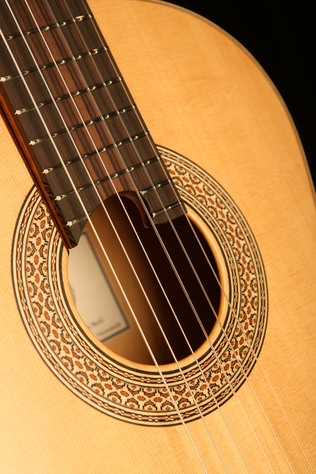 Allan Bull CLG1124 Concert Model 'Blonde Cedar / Black Heart Sassafras' Classical Guitar - Acoustic Centre Music Store, Melbourne Australia