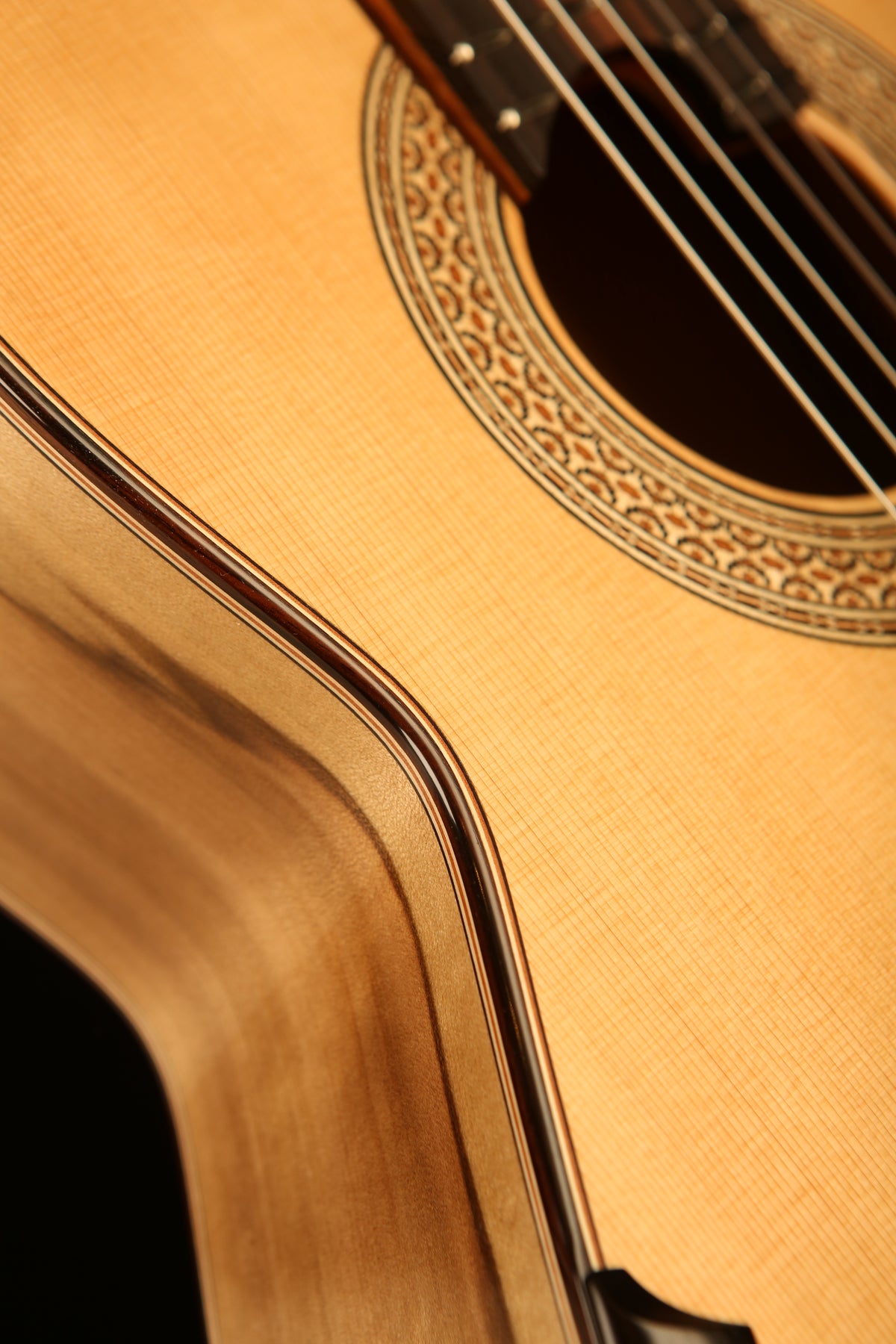 Allan Bull CLG1124 Concert Model 'Blonde Cedar / Black Heart Sassafras' Classical Guitar - Acoustic Centre Music Store, Melbourne Australia