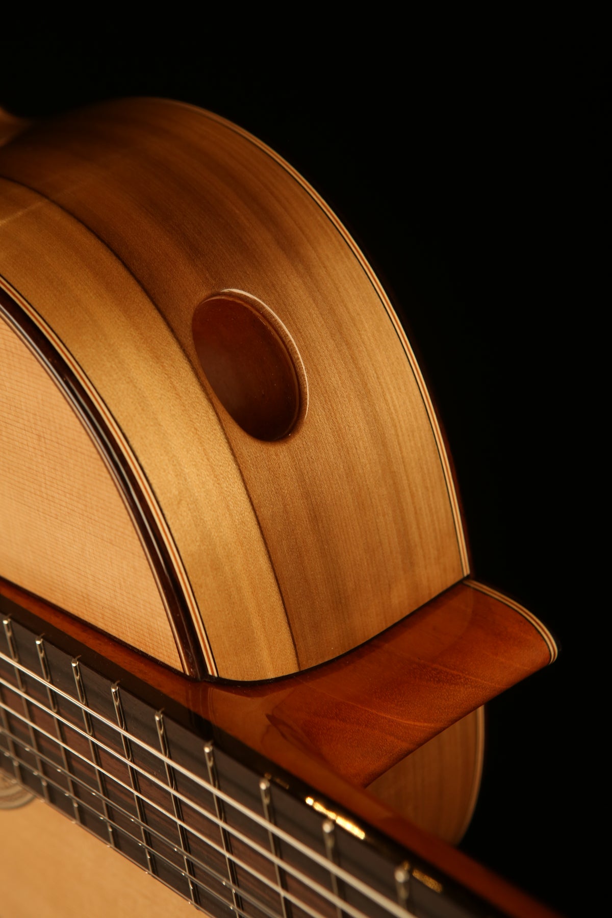 Allan Bull CLG1124 Concert Model 'Blonde Cedar / Black Heart Sassafras' Classical Guitar - Acoustic Centre Music Store, Melbourne Australia