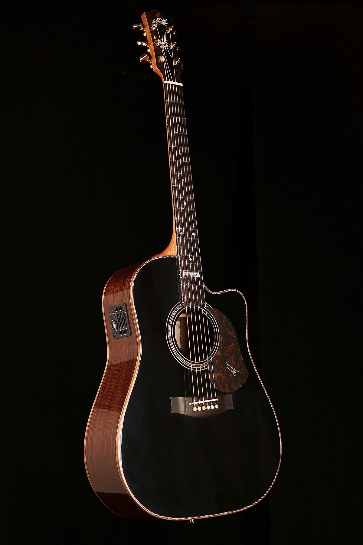 Maton EM100C Messiah Custom 'Blacktop' Acoustic Electric Guitar - Acoustic Centre Music Store, Melbourne Australia