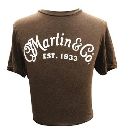Martin Guitars Logo T-Shirt - Heather Brown - Acoustic Centre Music Store, Melbourne Australia