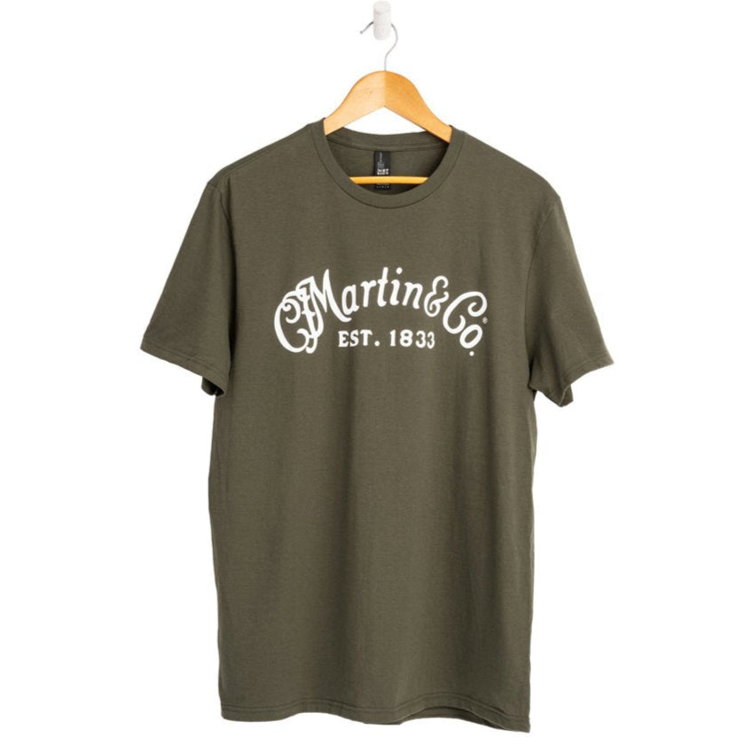 Martin CFM Logo T-Shirt - Olive Green - Acoustic Centre Music Store, Melbourne Australia