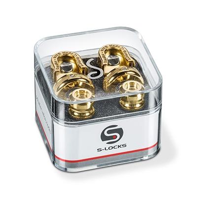 Schaller S-Lock Strap Locks - Gold - Acoustic Centre Music Store, Melbourne Australia