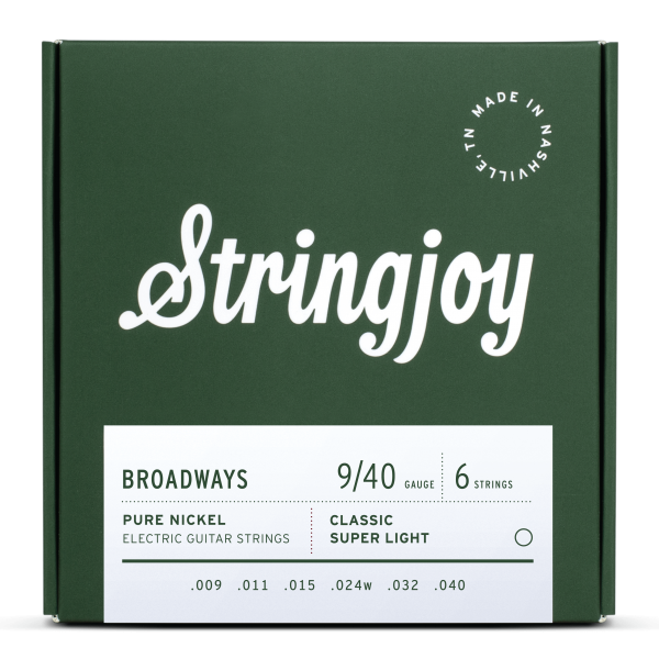 Stringjoy Broadways Pure Nickel Electric Guitar Strings - Acoustic Centre Music Store, Melbourne Australia