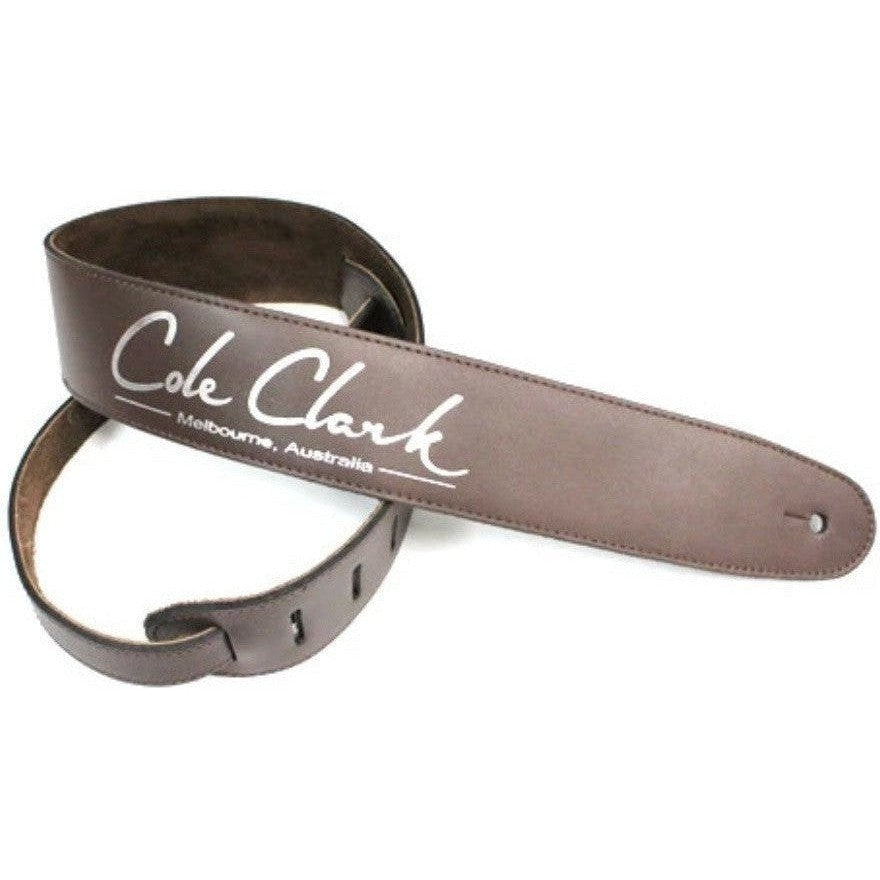 Cole Clark 2.5" Leather Strap - Brown / Silver - Acoustic Centre Music Store, Melbourne Australia