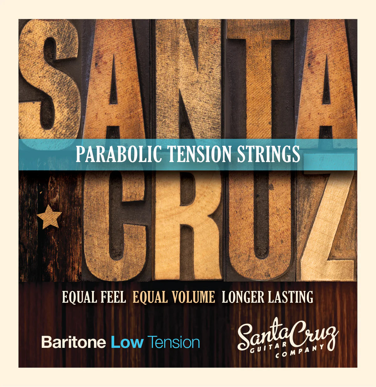Santa Cruz Parabolic Tension Baritone Acoustic Guitar Strings - Acoustic Centre Music Store, Melbourne Australia