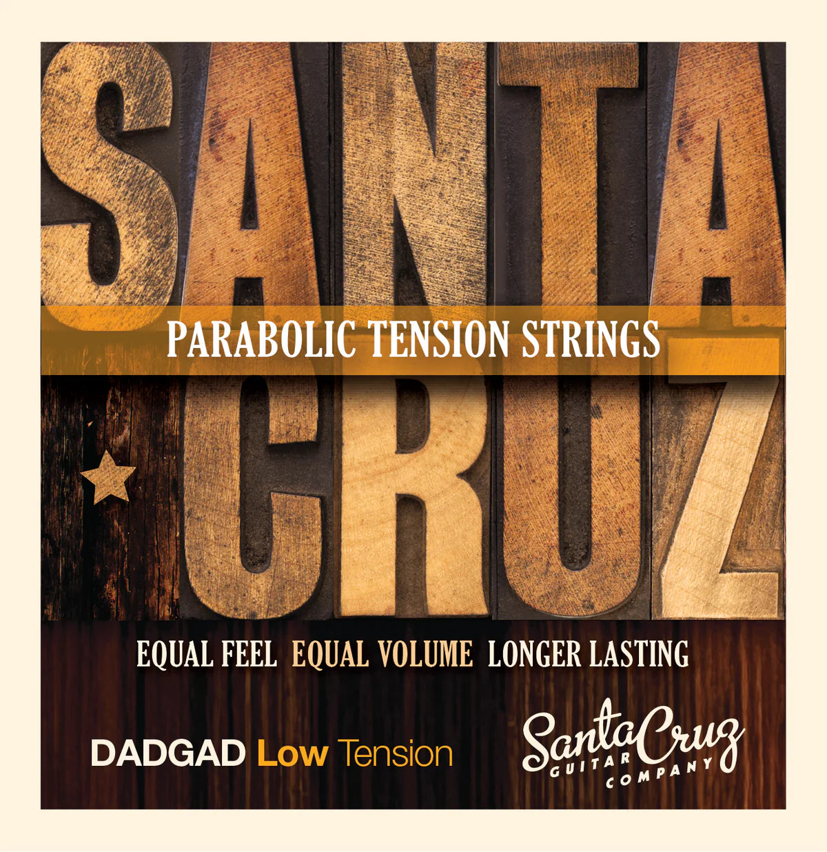 Santa Cruz Parabolic Tension DADGAD Acoustic Guitar Strings - Acoustic Centre Music Store, Melbourne Australia