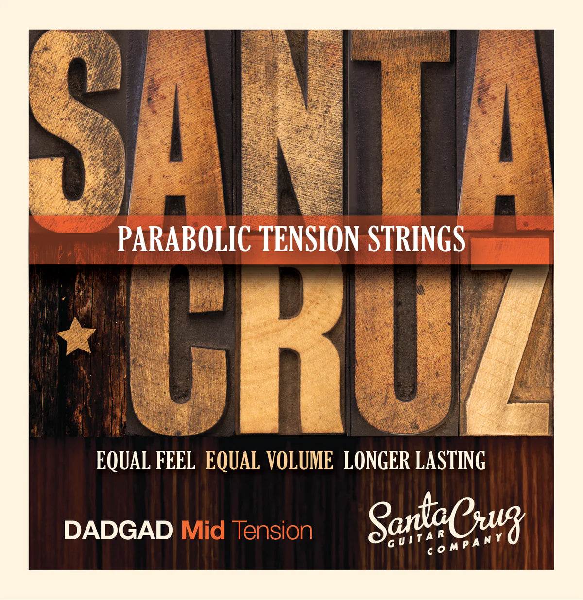 Santa Cruz Parabolic Tension DADGAD Acoustic Guitar Strings - Acoustic Centre Music Store, Melbourne Australia