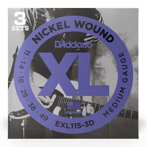 D&#39;Addario EXL115-3D 3-Pack Nickel Wound 11 - 49 Electric Guitar Strings - Acoustic Centre Music Store, Melbourne Australia