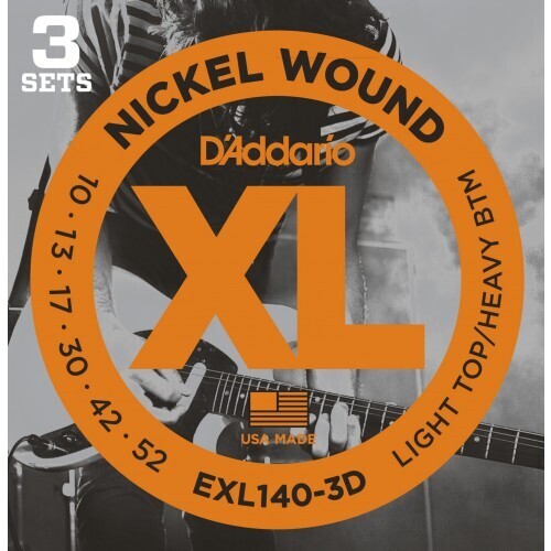 D&#39;Addario EXL140-3D Light Top / Heavy Bottom 3-pack Electric Strings - Acoustic Centre Music Store, Melbourne Australia