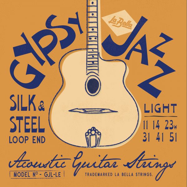 La Bella Gypsy Jazz Loop End Silk &amp; Steel Guitar Strings - Acoustic Centre Music Store, Melbourne Australia