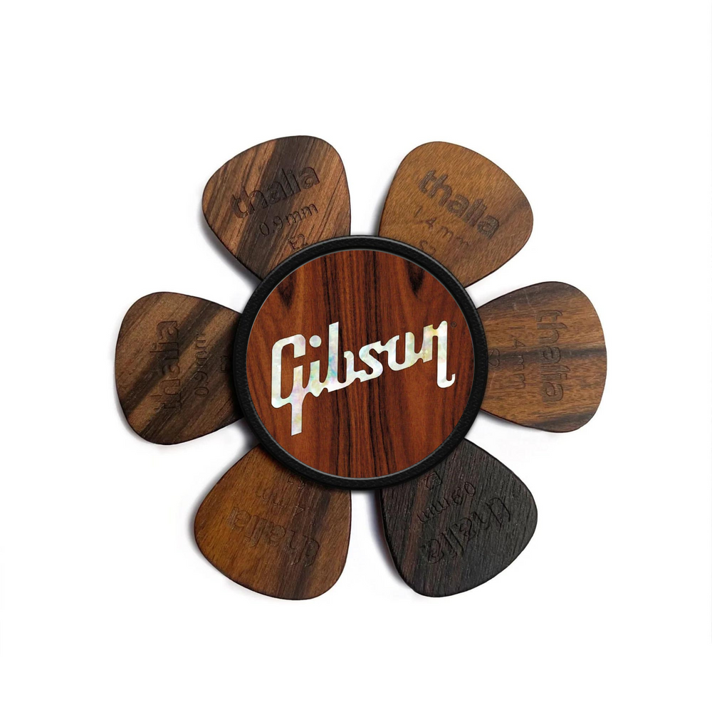 Thalia Gibson Pearl Logo Inlay Pick Puck 2.0 - Santos Rosewood - Acoustic Centre Music Store, Melbourne Australia