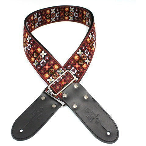 DSL 2&quot; Jacquard Weaving Guitar Strap - Fire - Acoustic Centre Music Store, Melbourne Australia
