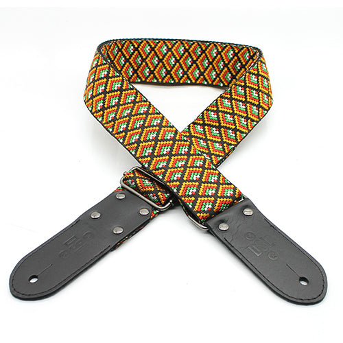 DSL 2&quot; Jacquard Weaving Guitar Strap - GEO Orange - Acoustic Centre Music Store, Melbourne Australia