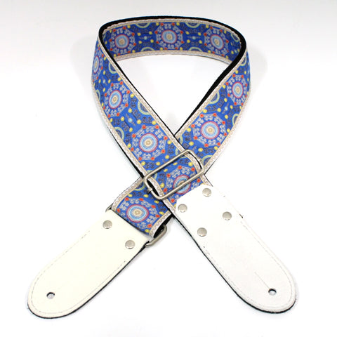 DSL 2" Jacquard Weaving Guitar Strap - SAL Blue - Acoustic Centre Music Store, Melbourne Australia