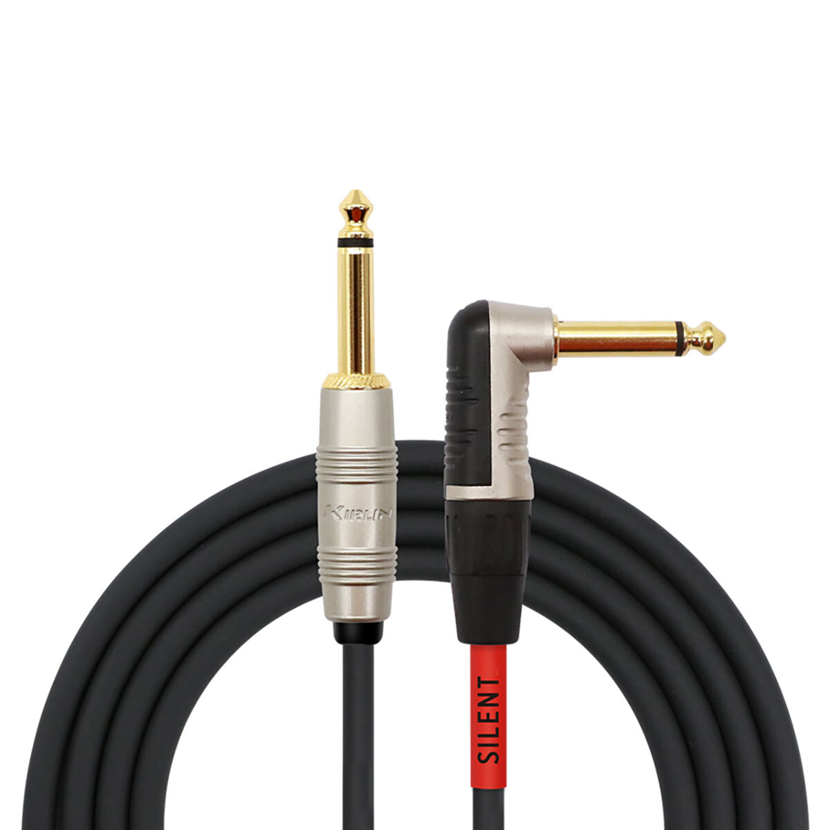 Kirlin IP-202PRG Silent Plug Right Angle Guitar Cable 10ft