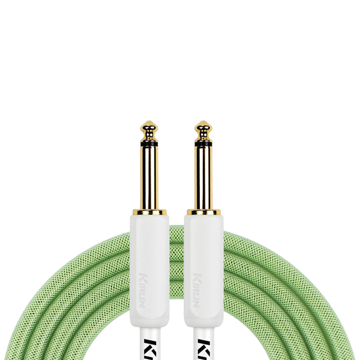 Kirlin KIPW-201WGR Premium PVC Woven ‘Green’ Guitar Cable 10ft