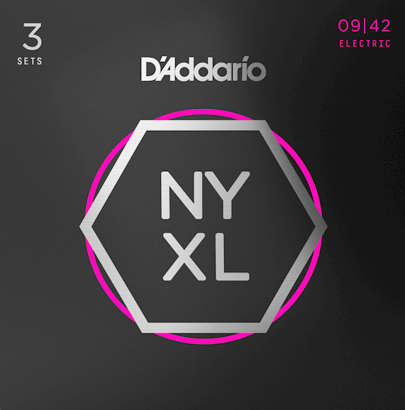 D'Addario NYXL0942-3P NYXL Super Light Electric Guitar Strings 09-42 3-Pack