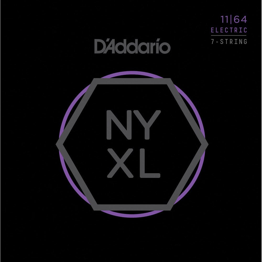 D’Addario NYXL1164 Nickel Wound 7-String Electric Guitar Strings (11–64)