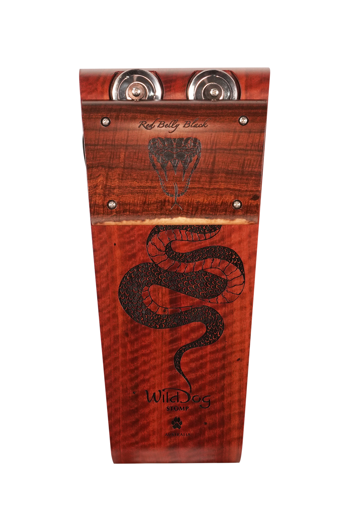 Wild Dog Red Belly Black Stomp Box With Jingles