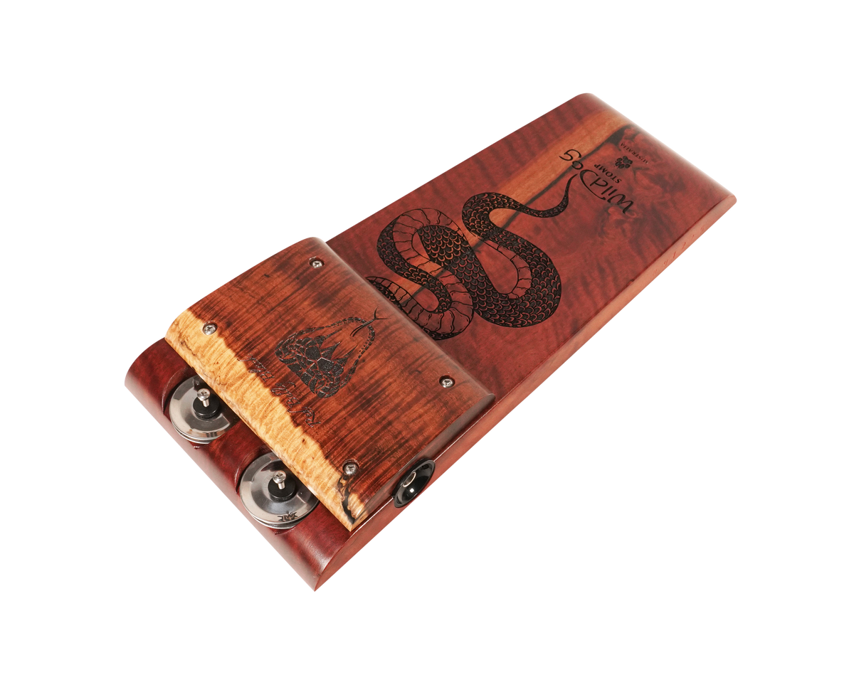 Wild Dog Red Belly Black Stomp Box With Jingles