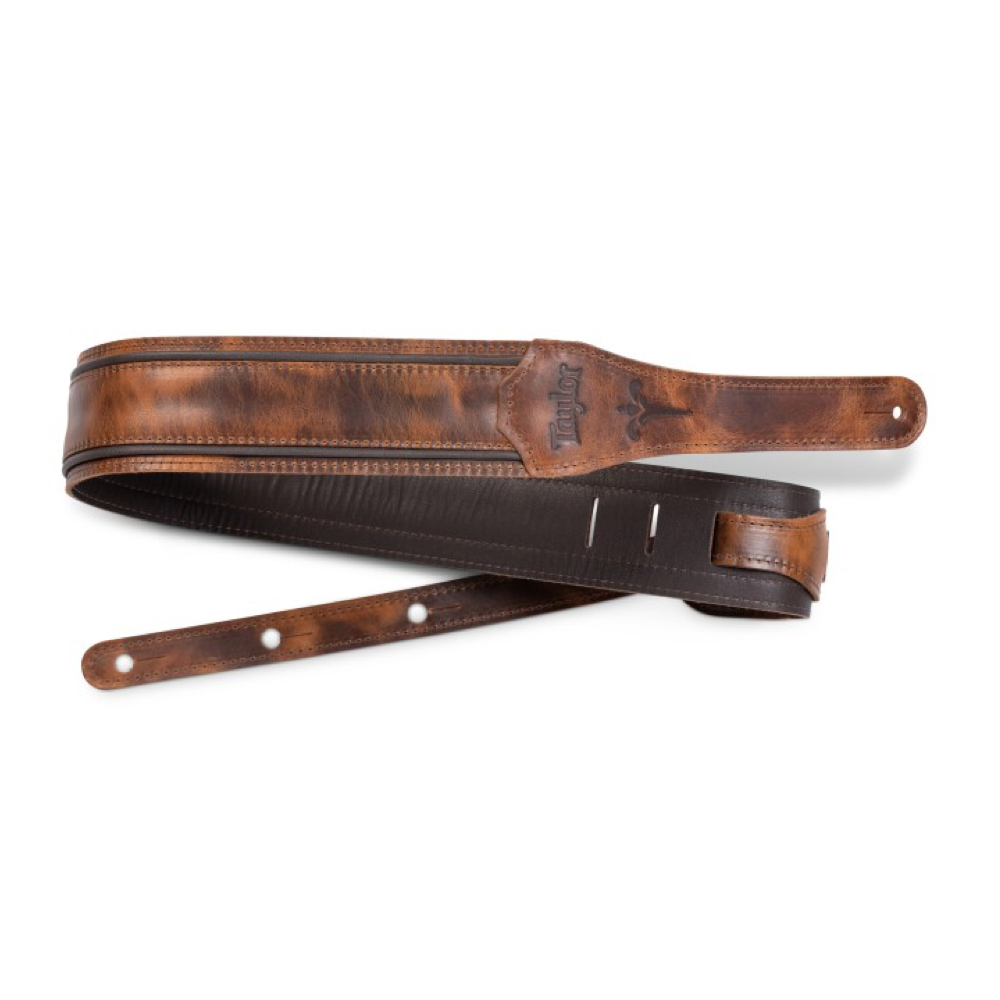 Taylor Fountain Leather Strap 2.5" Weathered Brown - Acoustic Centre Music Store, Melbourne Australia