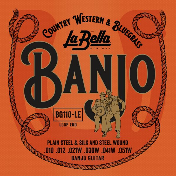 La Bella Banjo Guitar Silk &amp; Steel Loop End Strings - Acoustic Centre Music Store, Melbourne Australia