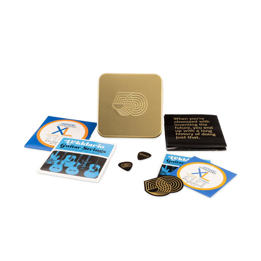 D'Addario 50th Anniversary Acoustic and Electric String Bundle in Tin - Acoustic Centre Music Store, Melbourne Australia