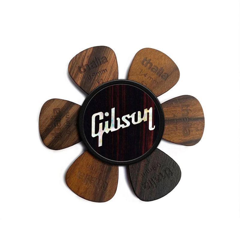 Thalia Gibson Pearl Logo Inlay Pick Puck 2.0 - Black Ebony - Acoustic Centre Music Store, Melbourne Australia