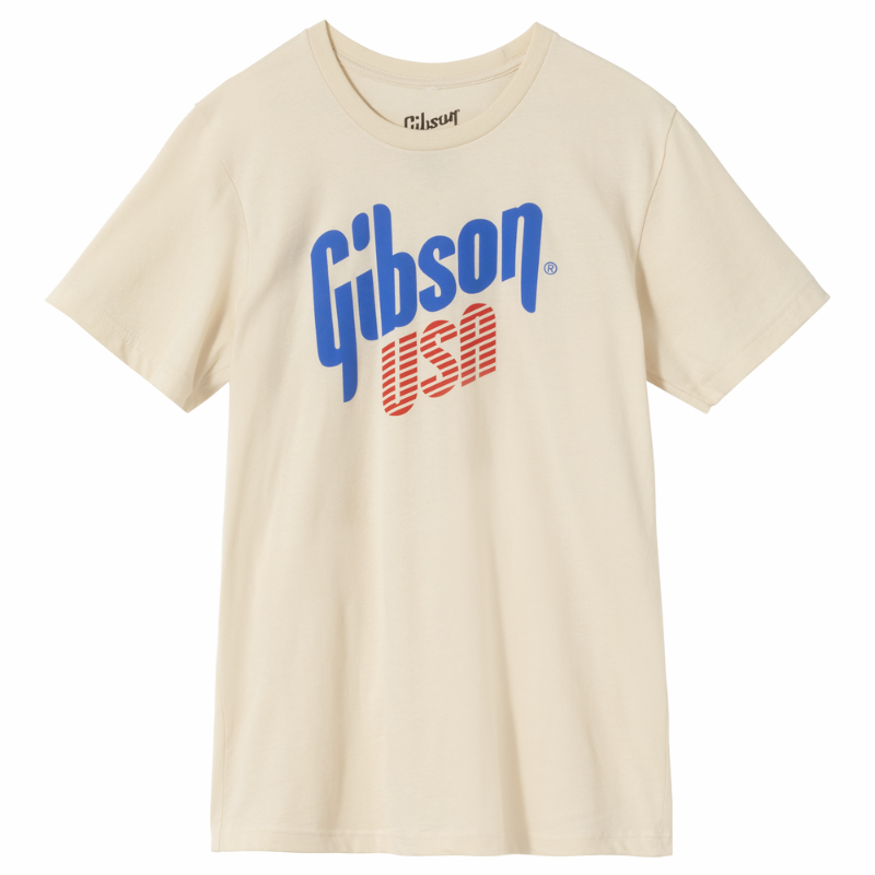 Gibson USA Cream T-Shirt - Acoustic Centre Music Store, Melbourne Australia