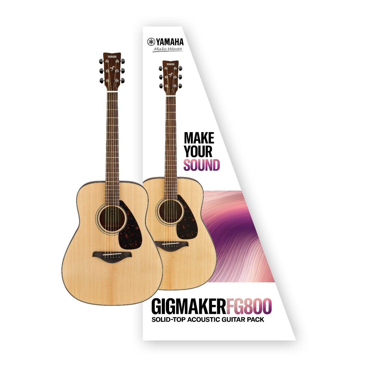 Yamaha FG800 Gigmaker Acoustic Guitar Value Pack - Gloss Finish - Acoustic Centre Music Store, Melbourne Australia