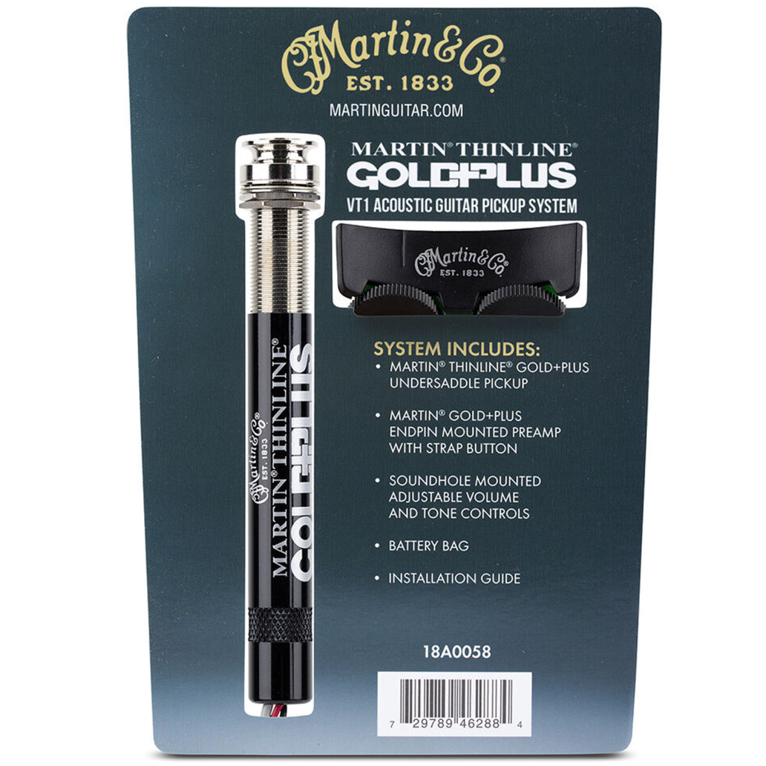 Martin Thinline Gold Plus Natural VT1 Acoustic Guitar Pickup - Acoustic Centre Music Store, Melbourne Australia