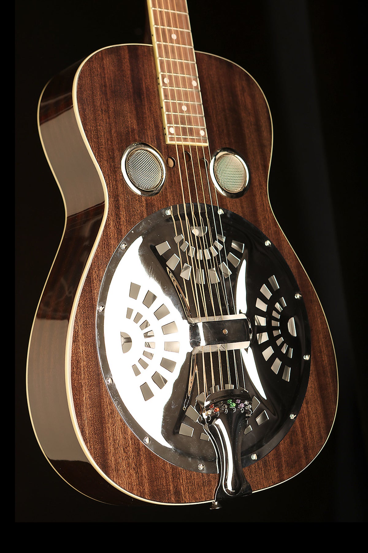 Regal RD-56 Artist Series &#39;Black Lightning&#39; Roundneck Resophonic Guitar - Acoustic Centre Music Store, Melbourne Australia