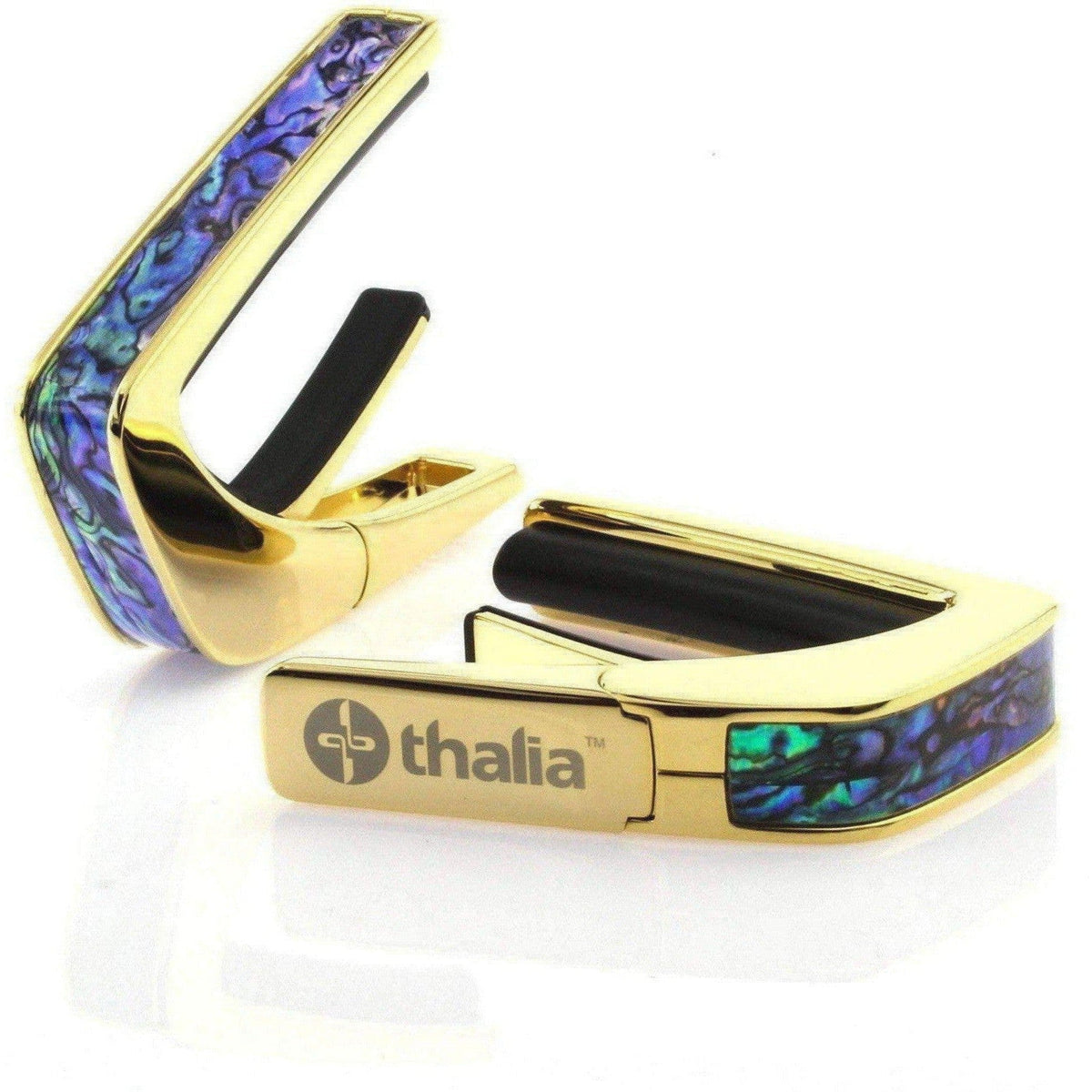 Thalia 'Blue Abalone' Exotic Shell Series Guitar Capo - 24k Gold - Acoustic Centre Music Store, Melbourne Australia