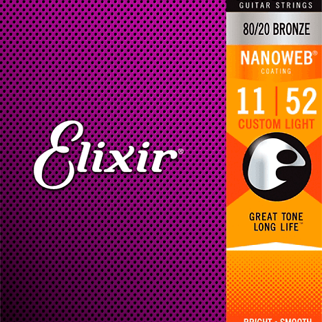 Elixir 80/20 Bronze Nanoweb Acoustic Guitar Strings - Acoustic Centre Music Store, Melbourne Australia