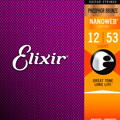 Elixir Phosphor Bronze Nanoweb Acoustic Guitar Strings - Acoustic Centre Music Store, Melbourne Australia