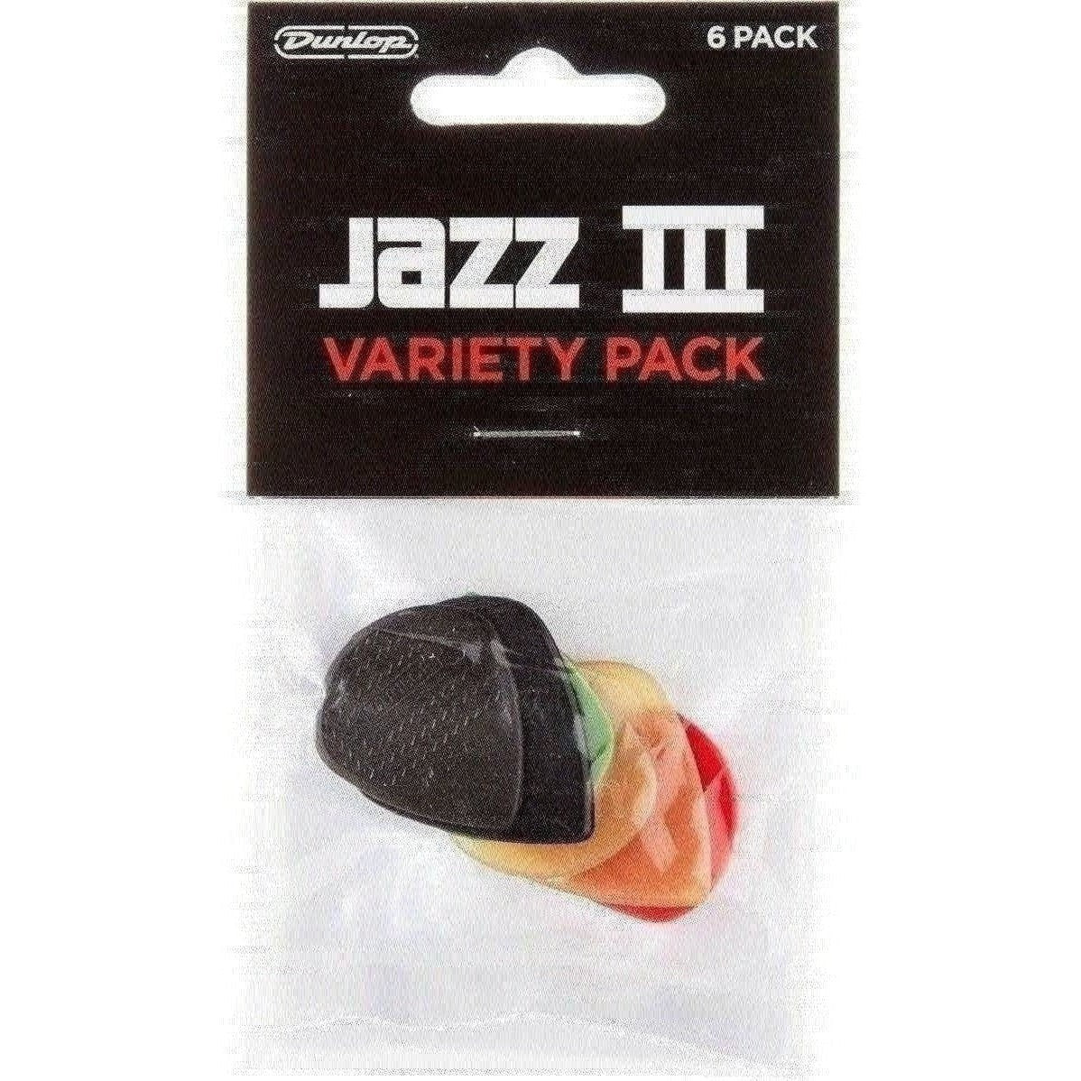 Dunlop Jazz III Variety Picks - 6 Pack - Acoustic Centre Music Store, Melbourne Australia