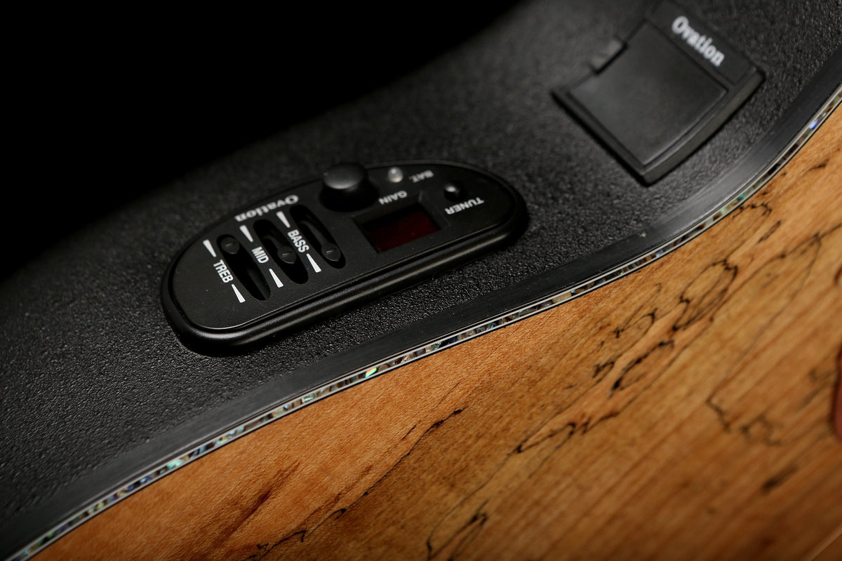 Ovation CE44P Exotic &#39;Spalted Maple&#39; Celebrity Elite Acoustic Guitar - Acoustic Centre Music Store, Melbourne Australia