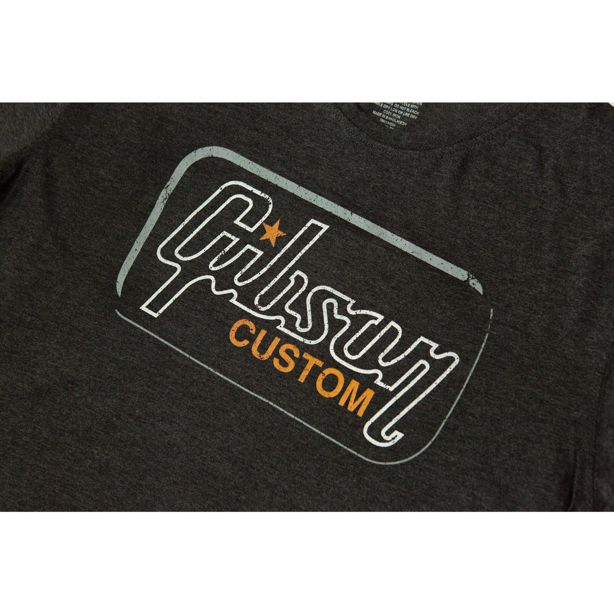 Gibson Guitars Custom Heathered Gray T-Shirt - Acoustic Centre Music Store, Melbourne Australia