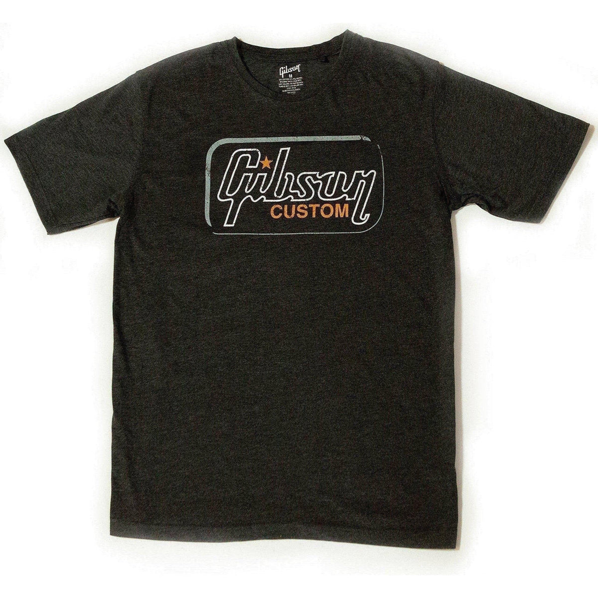 Gibson Guitars Custom Heathered Gray T-Shirt - Acoustic Centre Music Store, Melbourne Australia