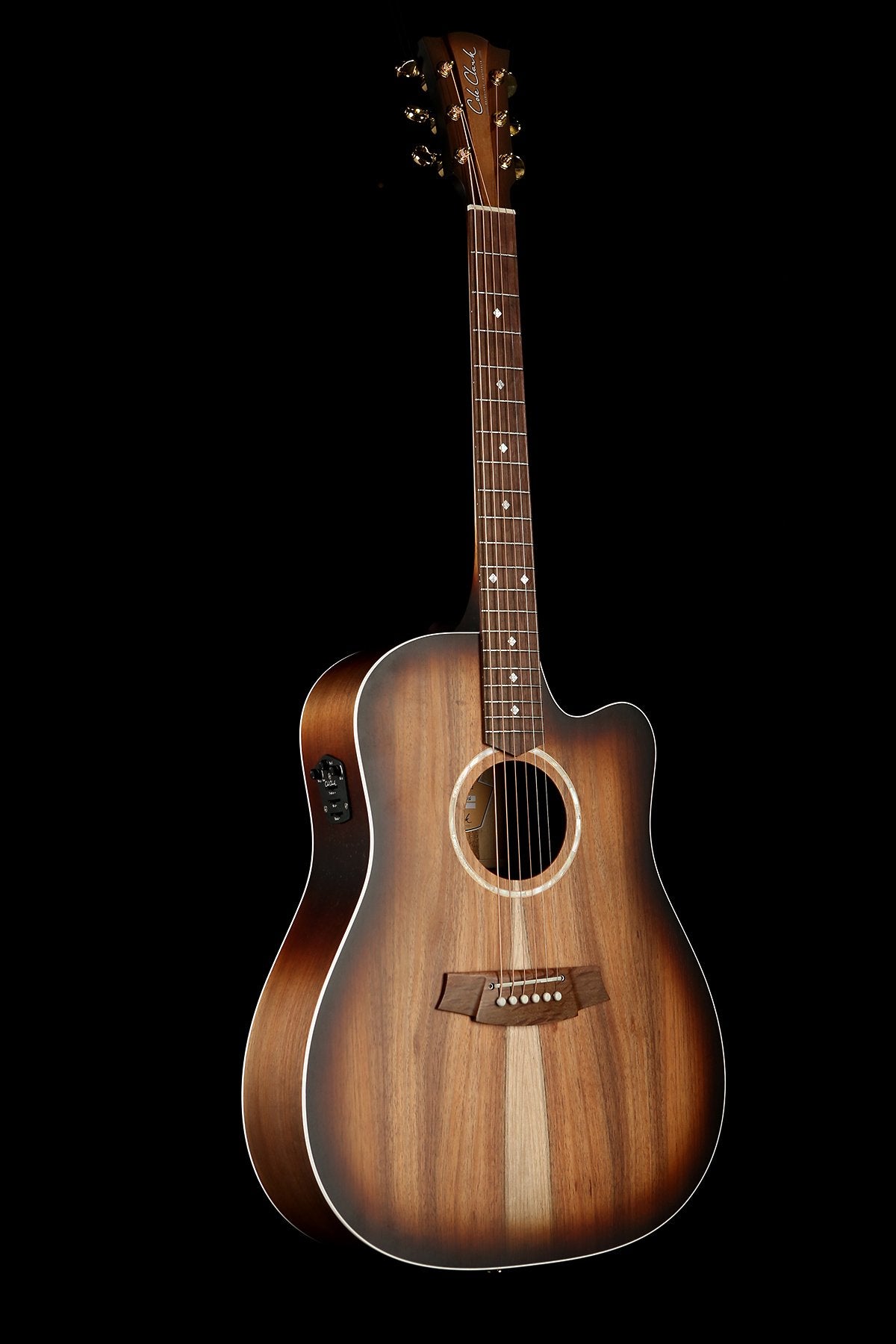 Cole Clark &#39;Fat Lady&#39; FL2EC Blackwood / Blackwood Sunburst Guitar - Acoustic Centre Music Store, Melbourne Australia