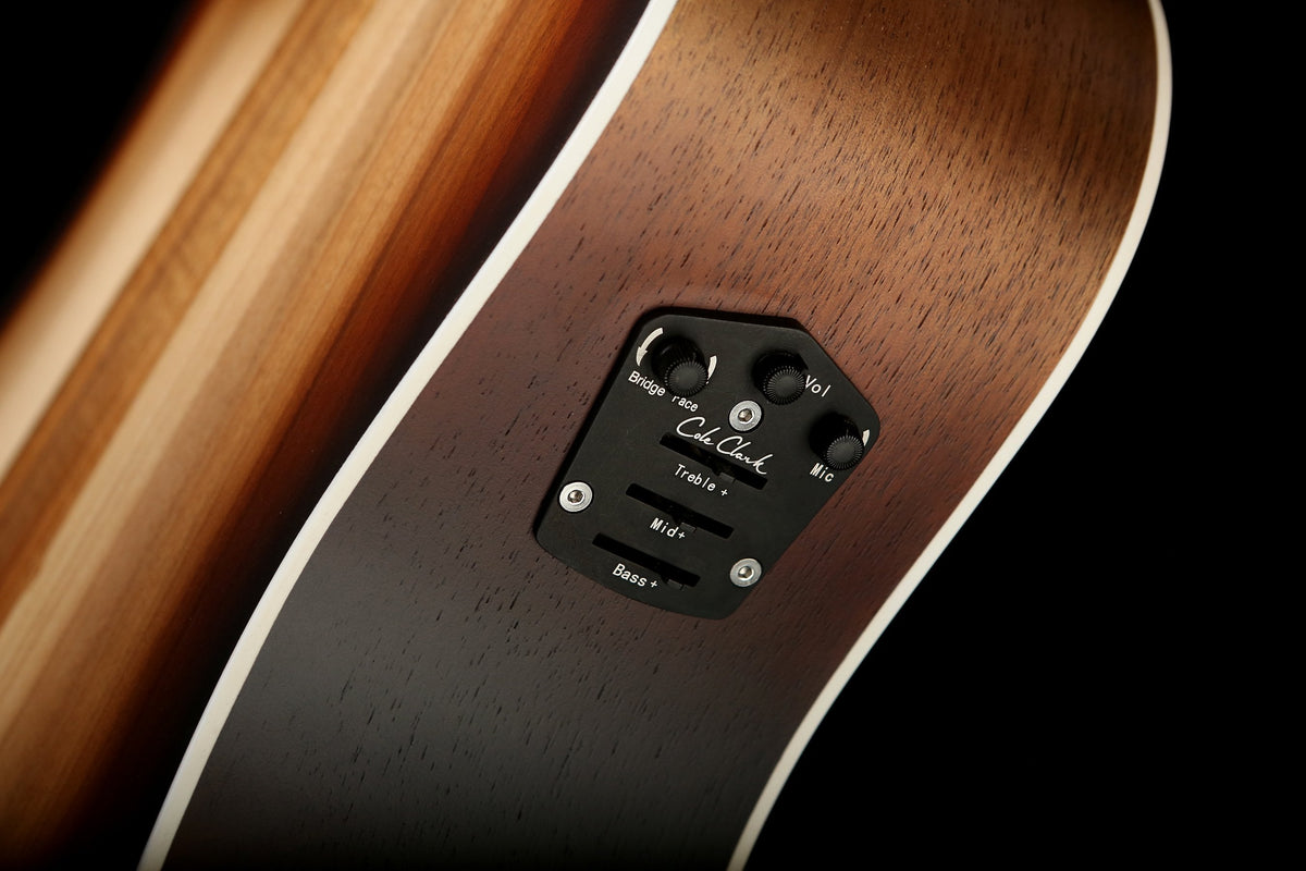 Cole Clark &#39;Fat Lady&#39; FL2EC Blackwood / Blackwood Sunburst Guitar - Acoustic Centre Music Store, Melbourne Australia