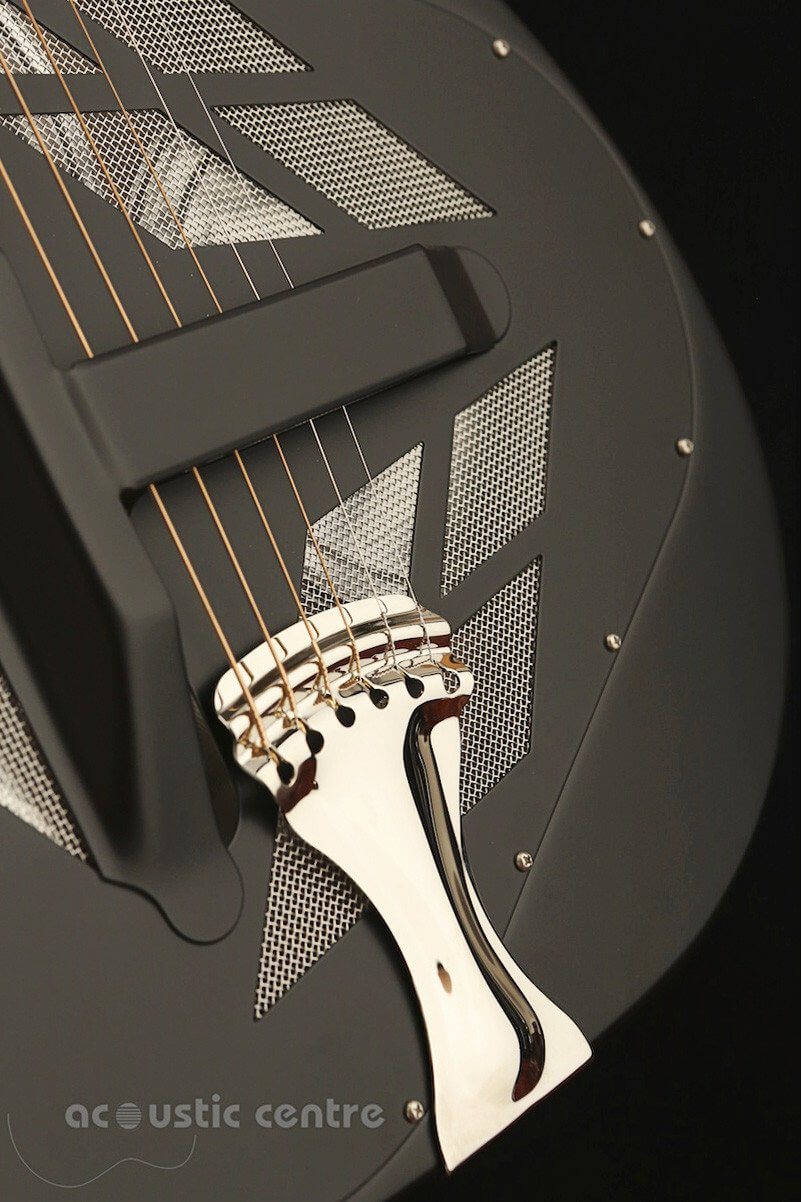 National Reso-Phonic NRP Tricone Steel Black Resonator Acoustic Guitar - Acoustic Centre Music Store, Melbourne Australia