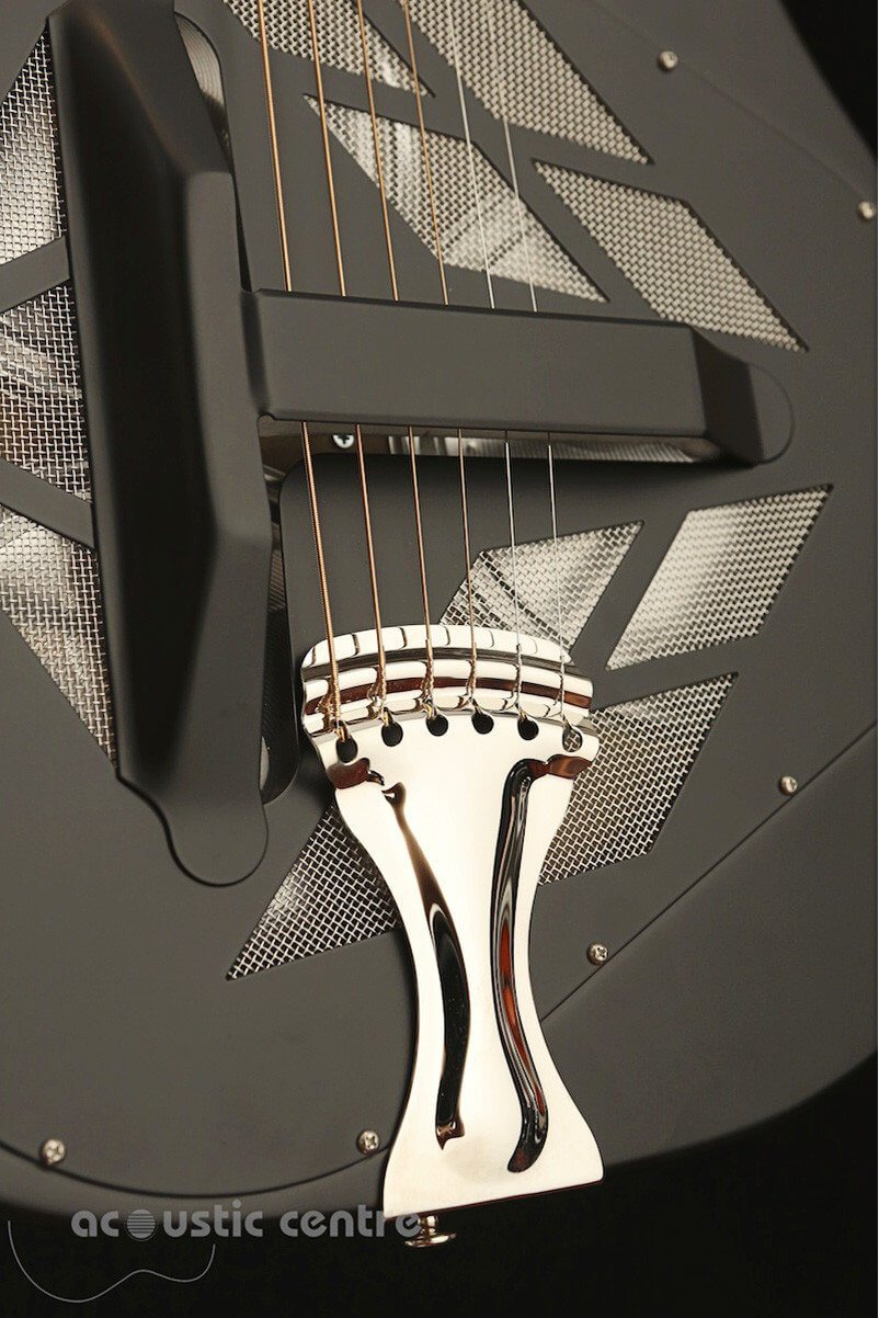 National Reso-Phonic NRP Tricone Steel Black Resonator Acoustic Guitar - Acoustic Centre Music Store, Melbourne Australia