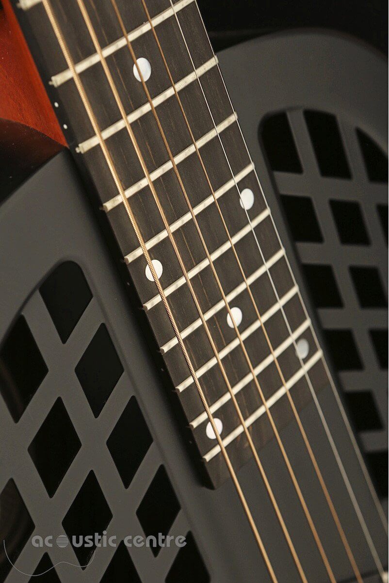 National Reso-Phonic NRP Tricone Steel Black Resonator Acoustic Guitar - Acoustic Centre Music Store, Melbourne Australia