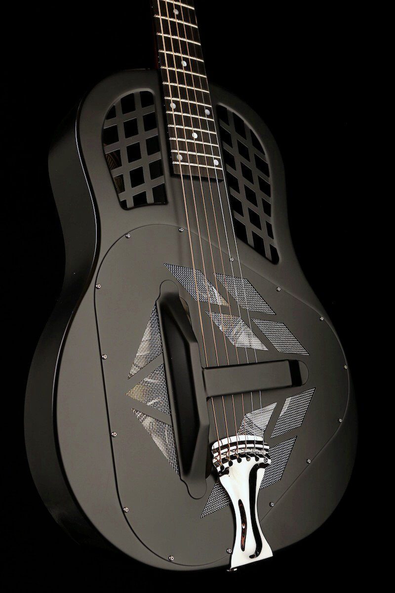 National Reso-Phonic NRP Tricone Steel Black Resonator Acoustic Guitar - Acoustic Centre Music Store, Melbourne Australia